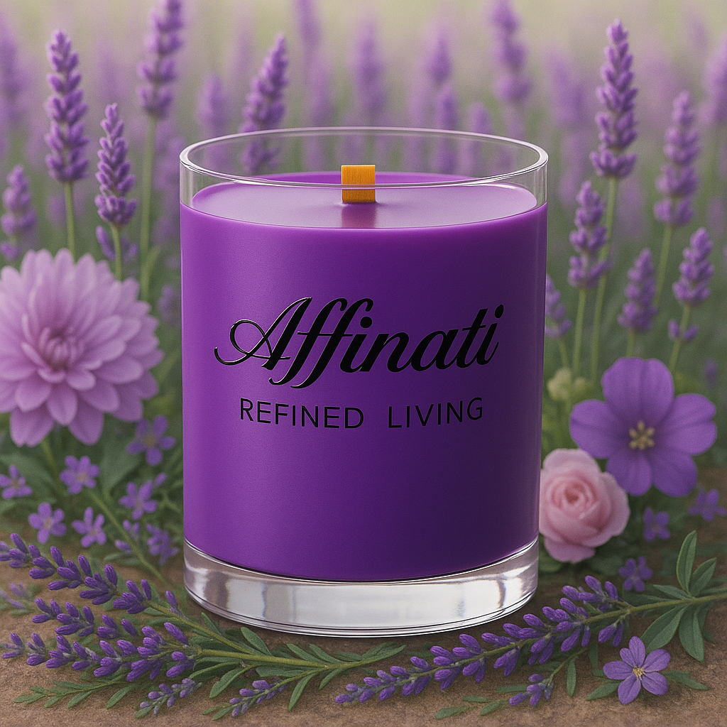 Lavender Kiss Wooden Wick Candle – Luxury 10 oz Soy Blend | Affinati - Affinati