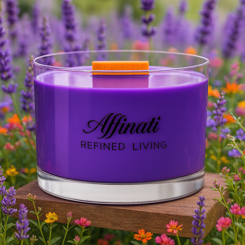 Lavender Kiss Wooden Wick Candle – Luxury 15 oz Soy Blend | Affinati - Affinati