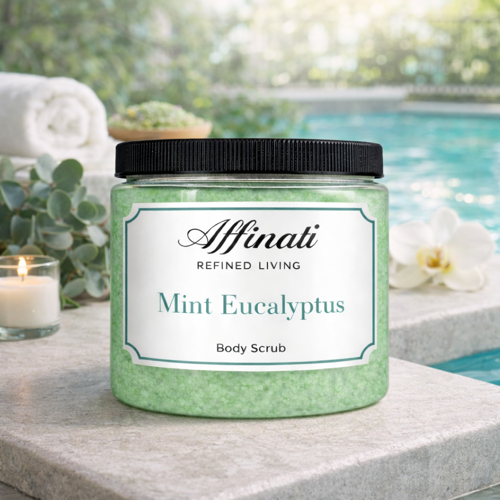 Mint Eucalyptus Body Scrub 20 oz | Whipped Salt Scrub