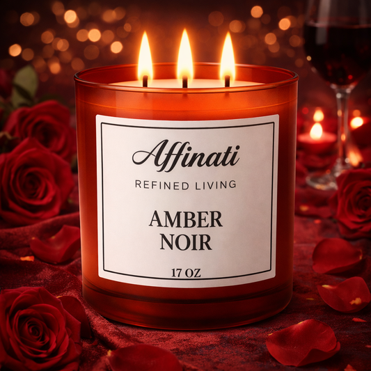 Amber Noir 3-Wick Candle - Affinati