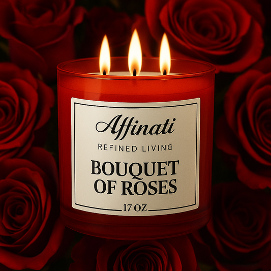 Bouquet of Roses 3-Wick Candle - Affinati