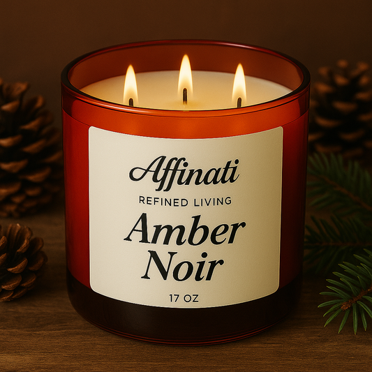 Amber Noir 3-Wick Candle - Affinati