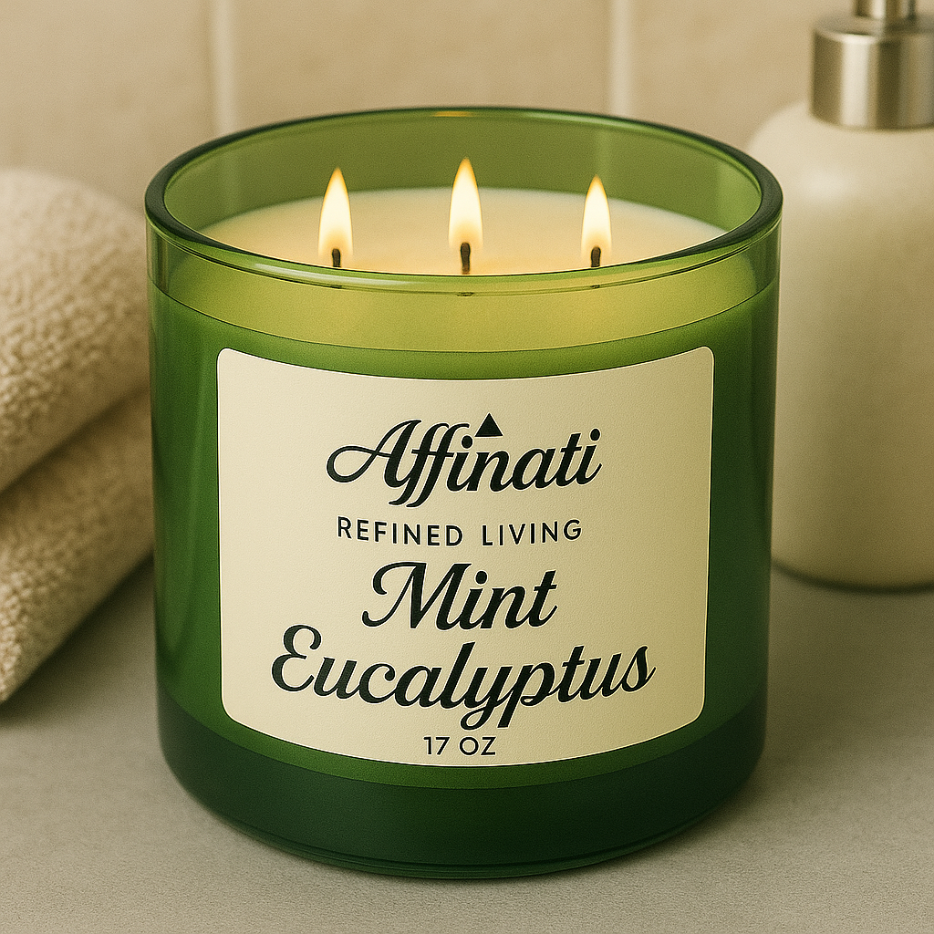 Mint Eucalyptus 3-Wick Candle - Affinati