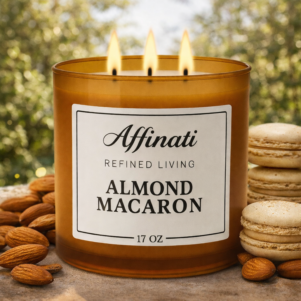 Almond Macaron 3-Wick Candle - Affinati