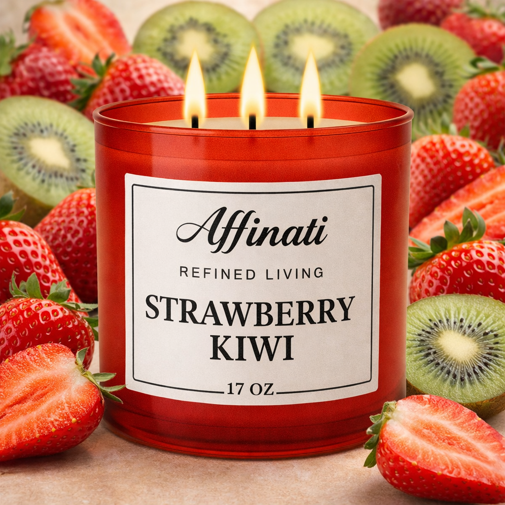 Strawberry Kiwi 3-Wick Candle - Affinati