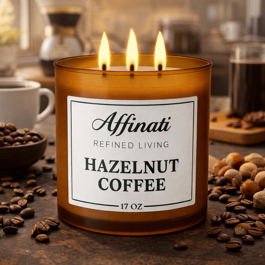 Hazelnut Coffee 3-Wick Candle - Affinati