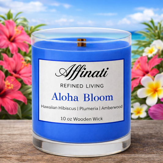 Aloha Bloom Wooden Wick Candle - Affinati