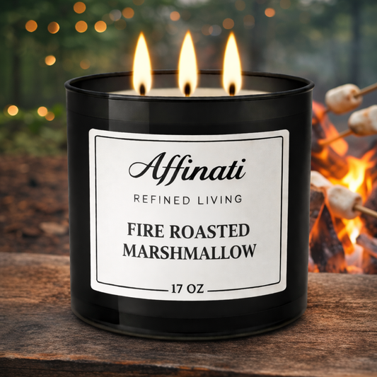 Fire Roasted Marshmallow 3-Wick Candle - Affinati