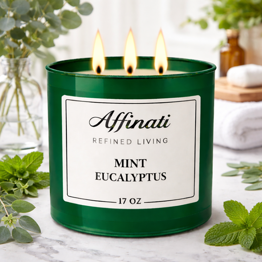 Mint Eucalyptus 3-Wick Candle - Affinati
