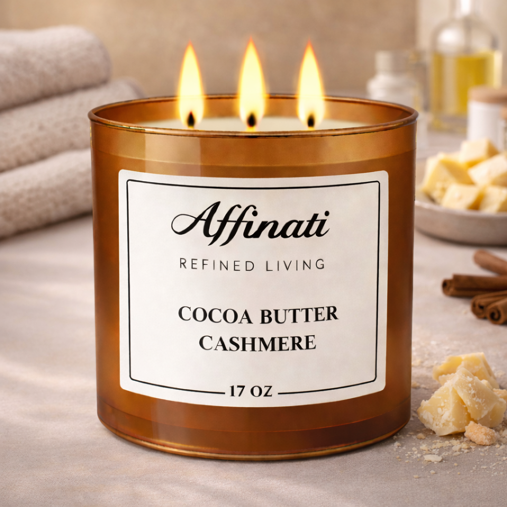 Cocoa Butter Cashmere 3-Wick Candle - Affinati