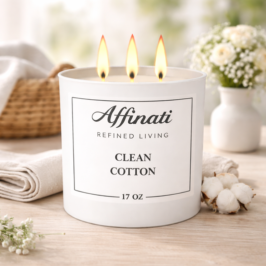Clean Cotton 3-Wick Candle - Affinati