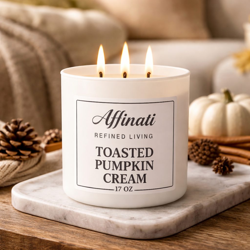 Toasted Pumpkin Cream 3-Wick Candles - Affinati