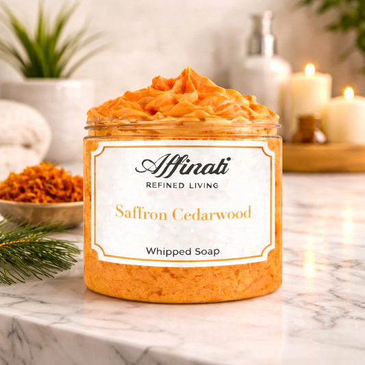 Saffron Cedarwood Whipped Soap - Affinati