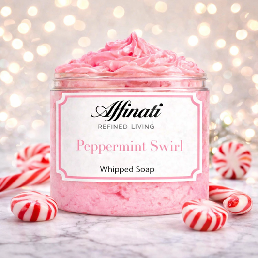 Peppermint Swirl Whipped Soap - Affinati