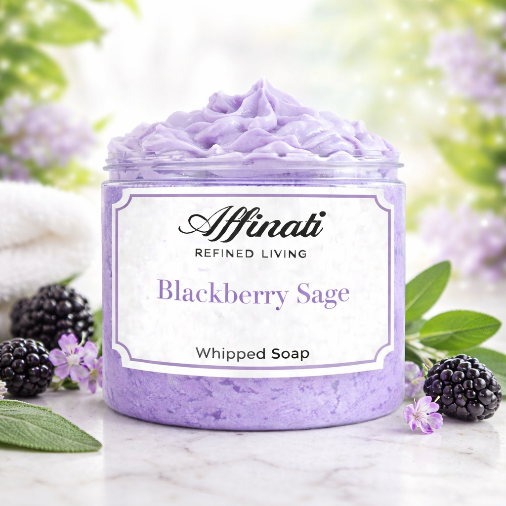 Blackberry Sage Whipped Soap - Affinati