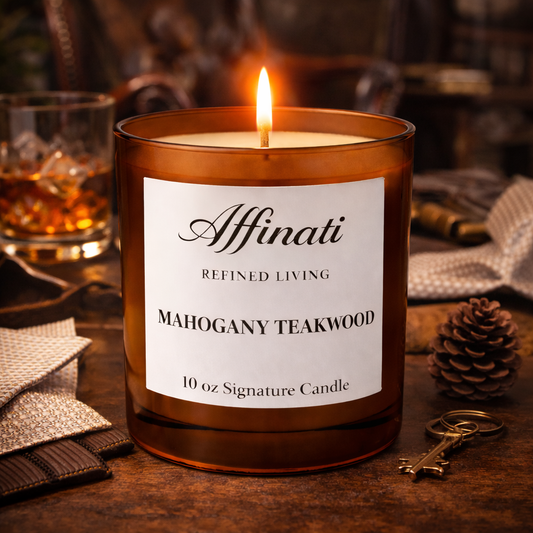 Mahogany Teakwood Signature Candle - Affinati