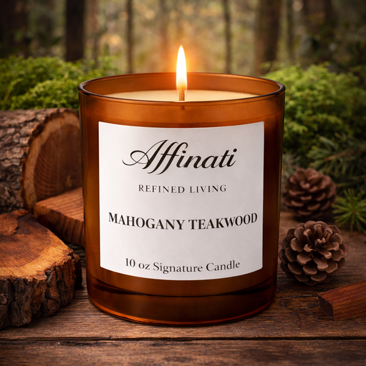 Mahogany Teakwood Signature Candle - Affinati