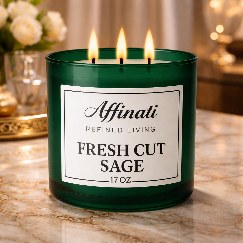 Fresh Cut Sage 3-Wick Candle - Affinati