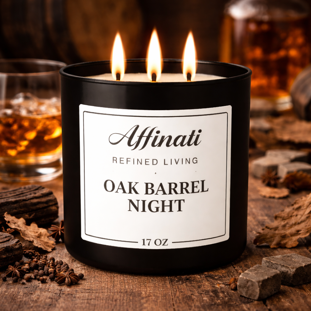 Oak Barrel Night 3-Wick Candle - Affinati