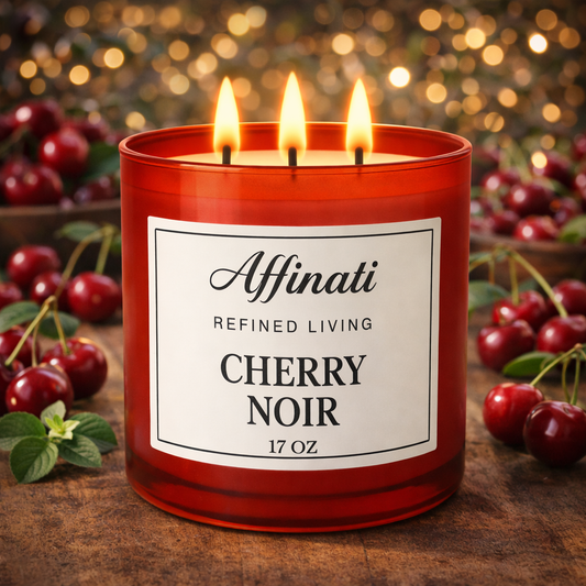 Cherry Noir 3-Wick Candle - Affinati