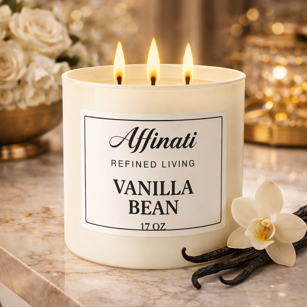 Vanilla Bean 3-Wick Candle - Affinati