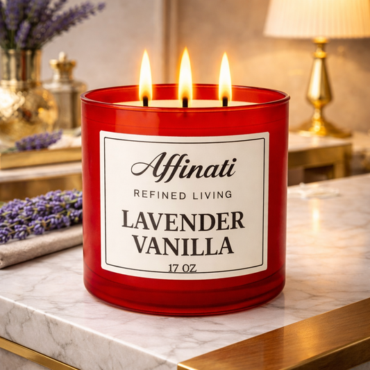 Lavender Vanilla 3-Wick Candle - Affinati