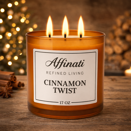 Cinnamon Twist 3-Wick Candle - Affinati