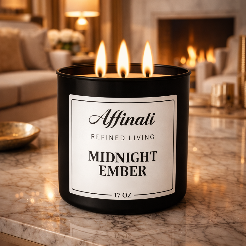 Midnight Ember 3-Wick Candle - Affinati