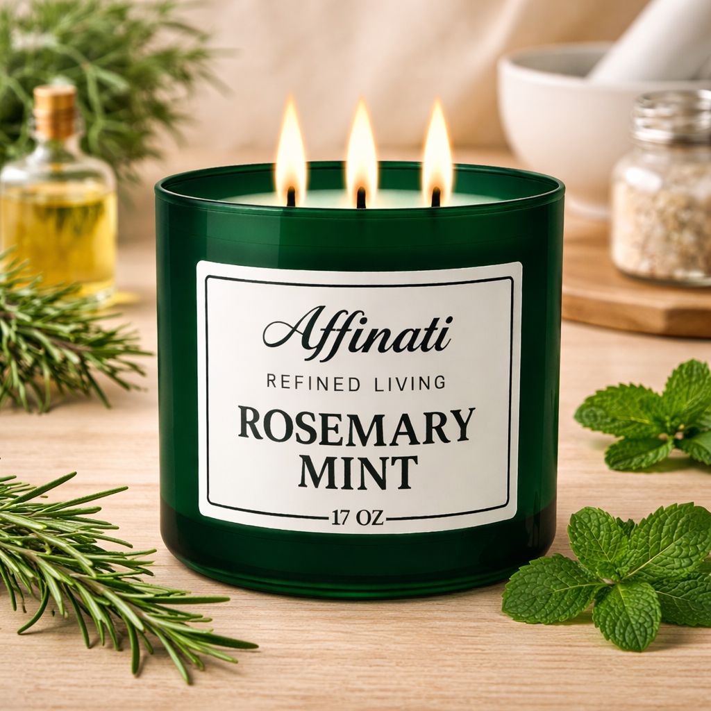 Rosemary Mint 3-Wick Candle - Affinati