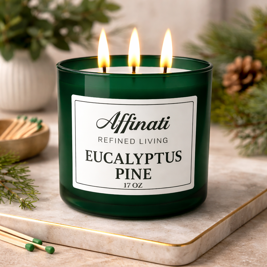 Eucalyptus Pine 3-Wick Candle - Affinati