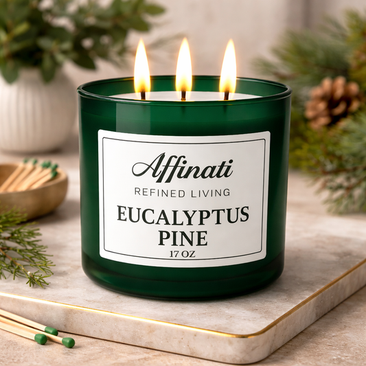 Eucalyptus Pine 3-Wick Candle - Affinati