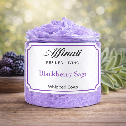 Blackberry Sage Whipped Soap - Affinati