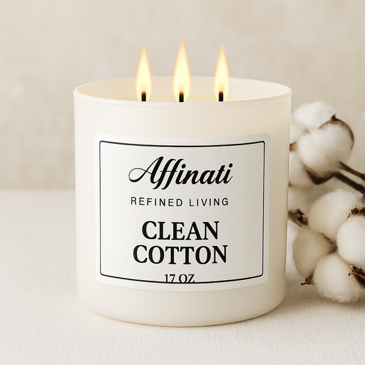 Clean Cotton 3-Wick Candle - Affinati