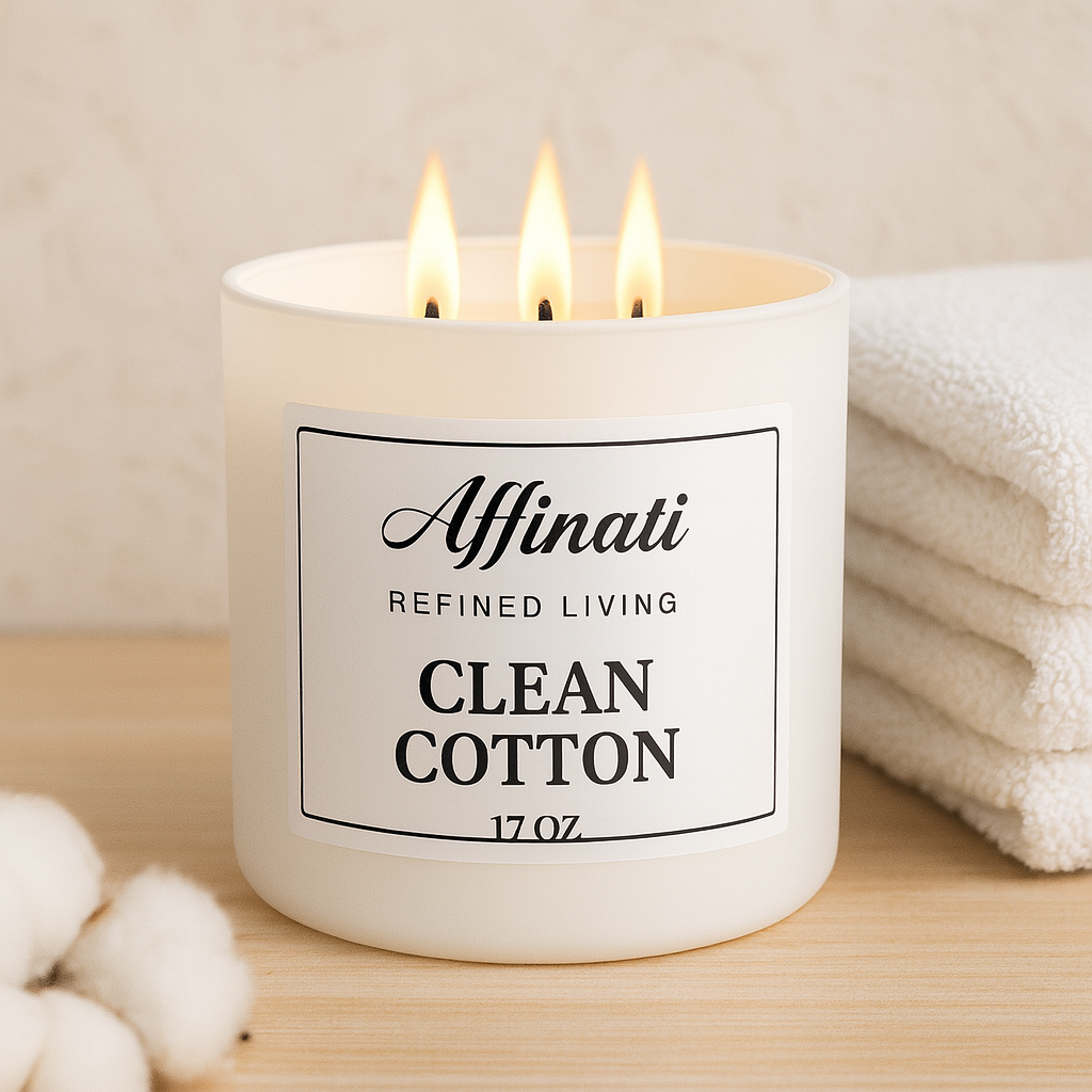 Clean Cotton 3-Wick Candle - Affinati