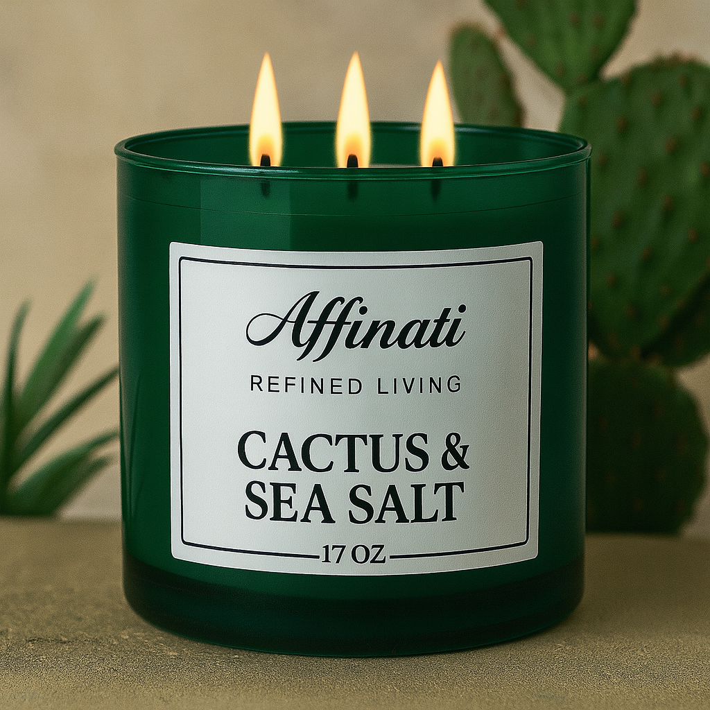 Cactus & Sea Salt 3-Wick Candle - Affinati