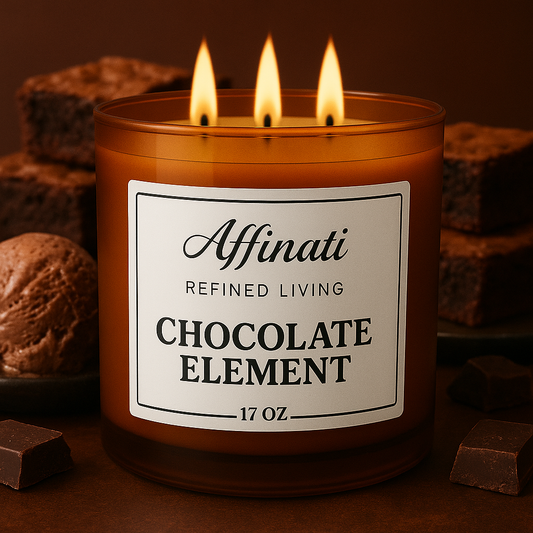 Chocolate Element 3-Wick Candle - Affinati