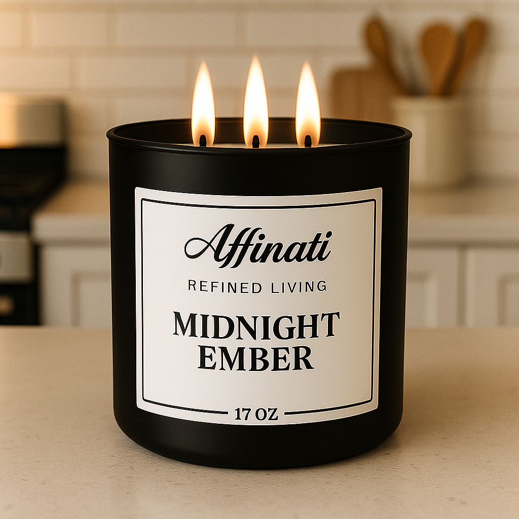 Midnight Ember 3-Wick Candle - Affinati