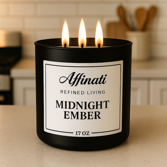 Midnight Ember 3-Wick Candle - Affinati