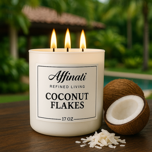 Coconut Flakes 3-Wick Candle - Affinati