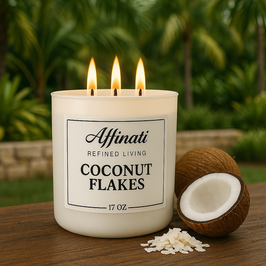 Coconut Flakes 3-Wick Candle - Affinati