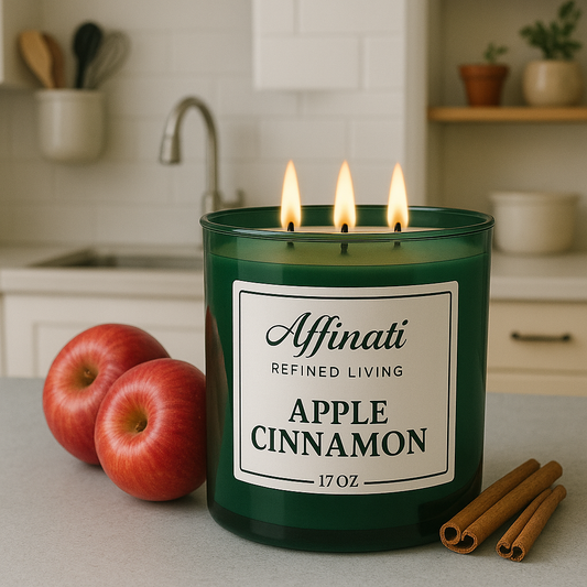 Apple Cinnamon 3-Wick Candle - Affinati