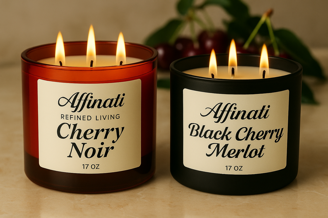 3-Wick Cherry Candles - Affinati