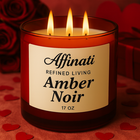 Amber Noir 3-Wick Candle - Affinati