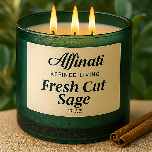 Fresh Cut Sage 3-Wick Candle - Affinati