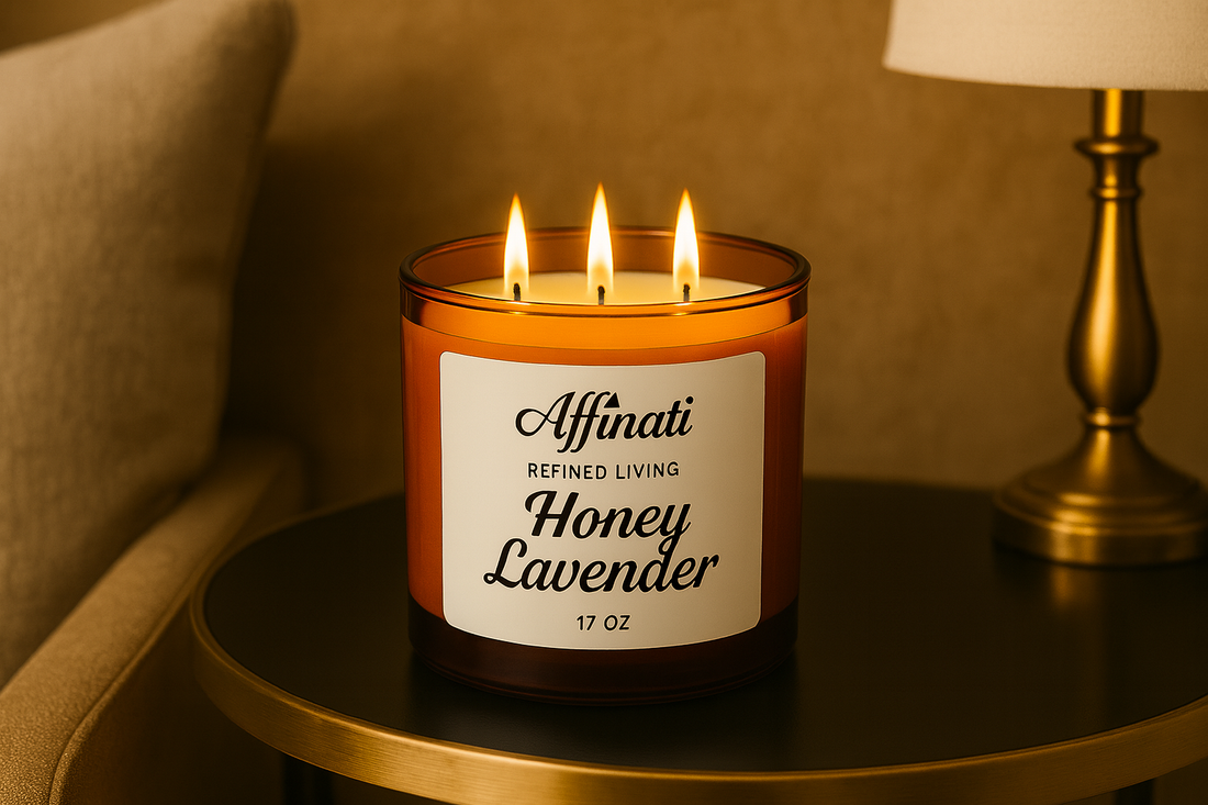 Honey Lavender 3-Wick Candle - Affinati