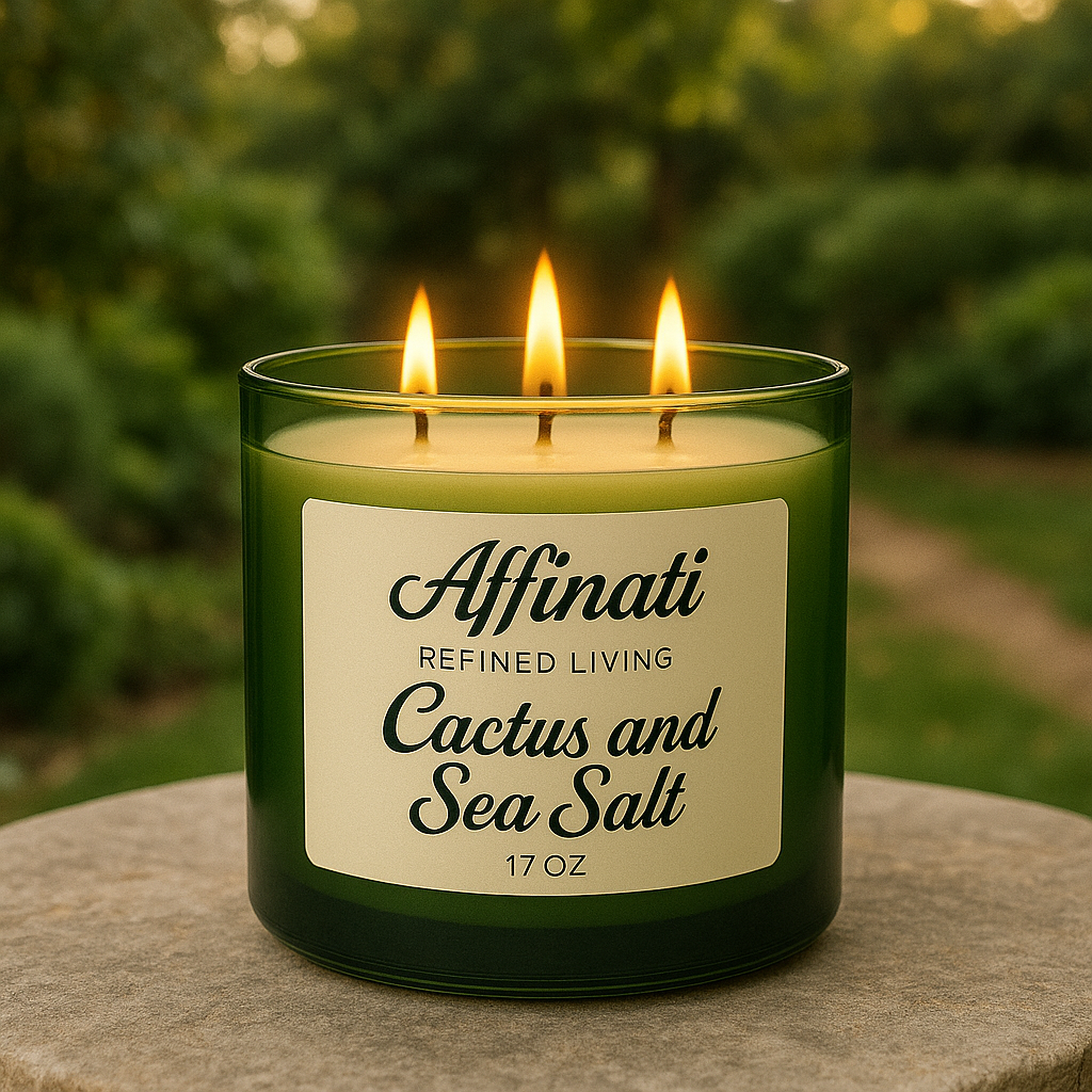 Cactus & Sea Salt 3-Wick Candle - Affinati