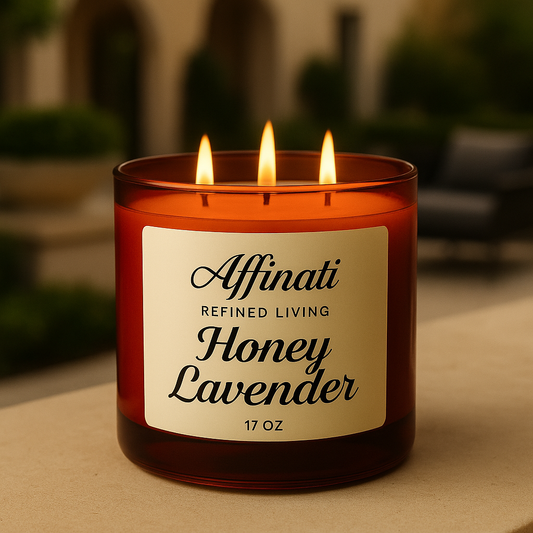 Honey Lavender 3-Wick Candle - Affinati