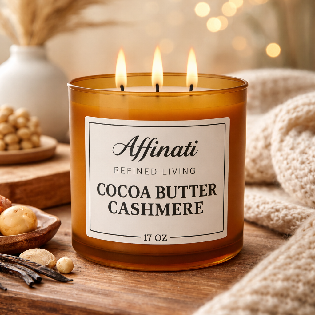 Cocoa Butter Cashmere 3-Wick Candle - Affinati