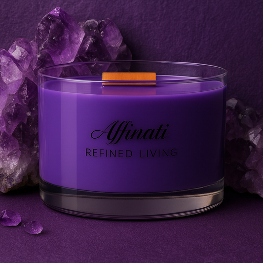 Amethyst Grove Wooden Wick Candle - Affinati