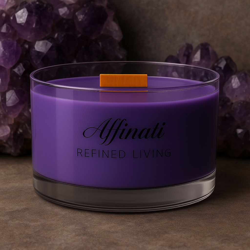Amethyst Grove Wooden Wick Candle - Affinati